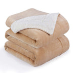 NANPIPER Sherpa Blanket Twin Thick Warm Blankets for Winter Bed Super Soft Fuzzy Flannel Fleece/Wool Like Reversible Velvet Plush Fabric(Light Grey Twin Size 60"x80")