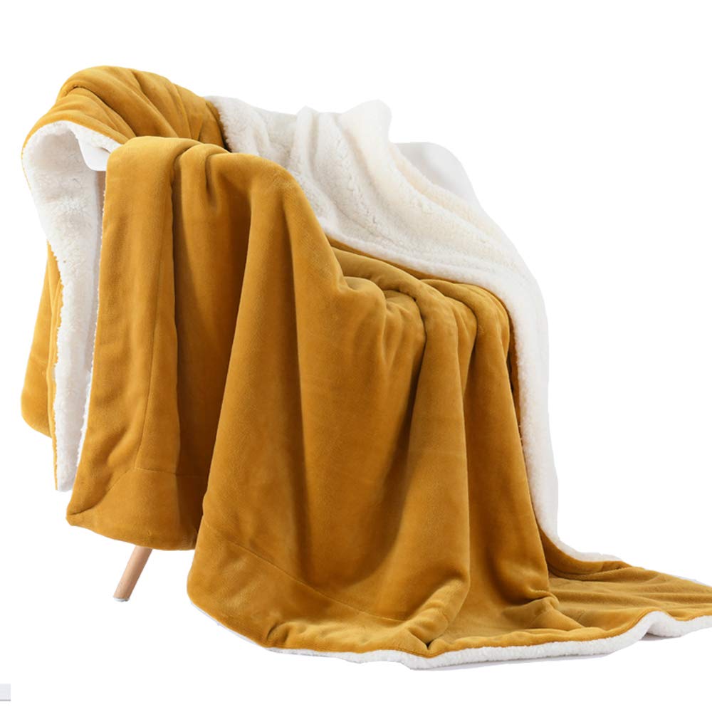 NANPIPER Sherpa Blanket Twin Thick Warm Blankets for Winter Bed Super Soft Fuzzy Flannel Fleece/Wool Like Reversible Velvet Plush Fabric(Light Grey Twin Size 60"x80")