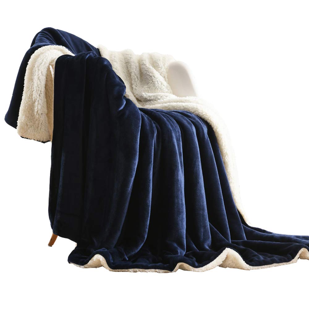NANPIPER Sherpa Blanket Twin Thick Warm Blankets for Winter Bed Super Soft Fuzzy Flannel Fleece/Wool Like Reversible Velvet Plush Fabric(Light Grey Twin Size 60"x80")