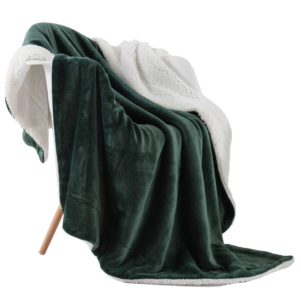 NANPIPER Sherpa Blanket Twin Thick Warm Blankets for Winter Bed Super Soft Fuzzy Flannel Fleece/Wool Like Reversible Velvet Plush Fabric(Light Grey Twin Size 60"x80")