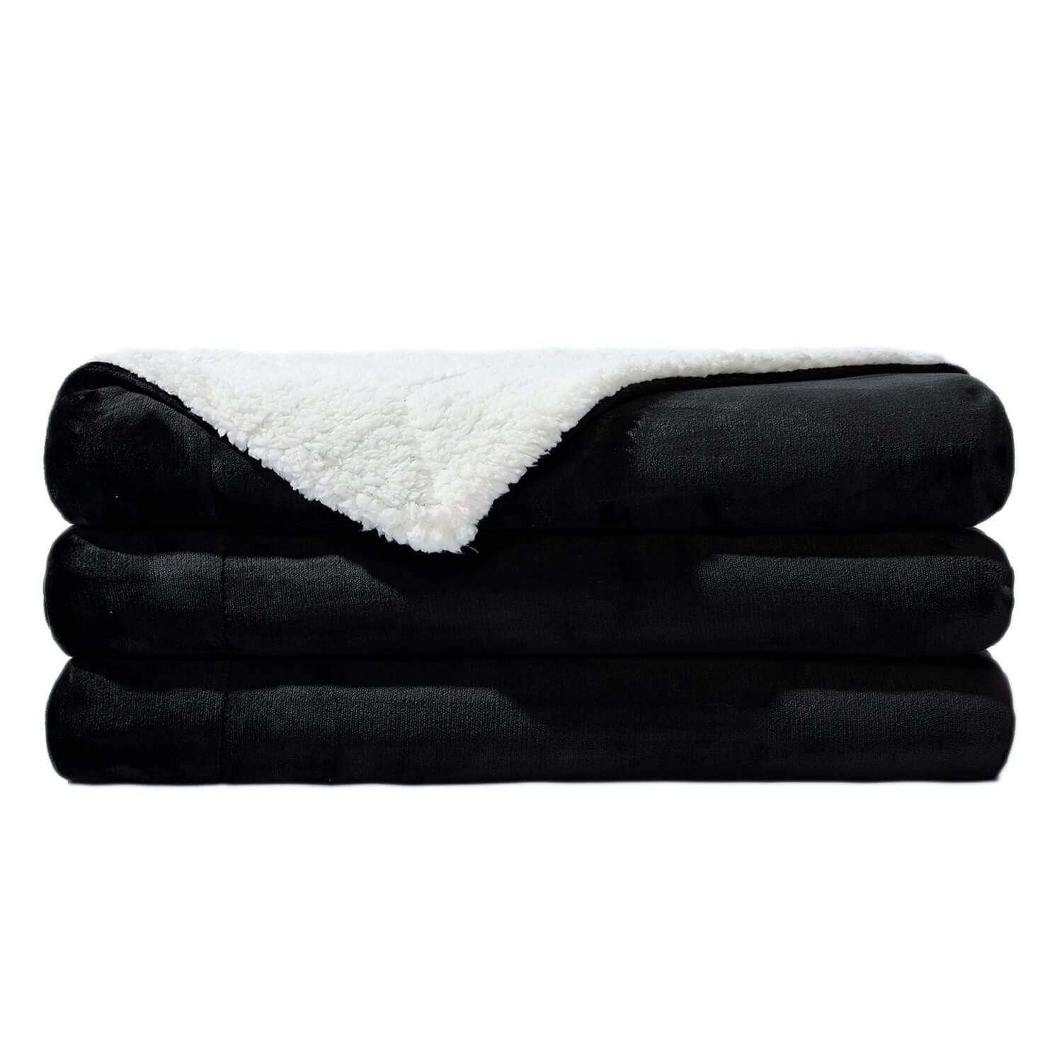 NANPIPER Sherpa Blanket Twin Thick Warm Blankets for Winter Bed Super Soft Fuzzy Flannel Fleece/Wool Like Reversible Velvet Plush Fabric(Light Grey Twin Size 60"x80")