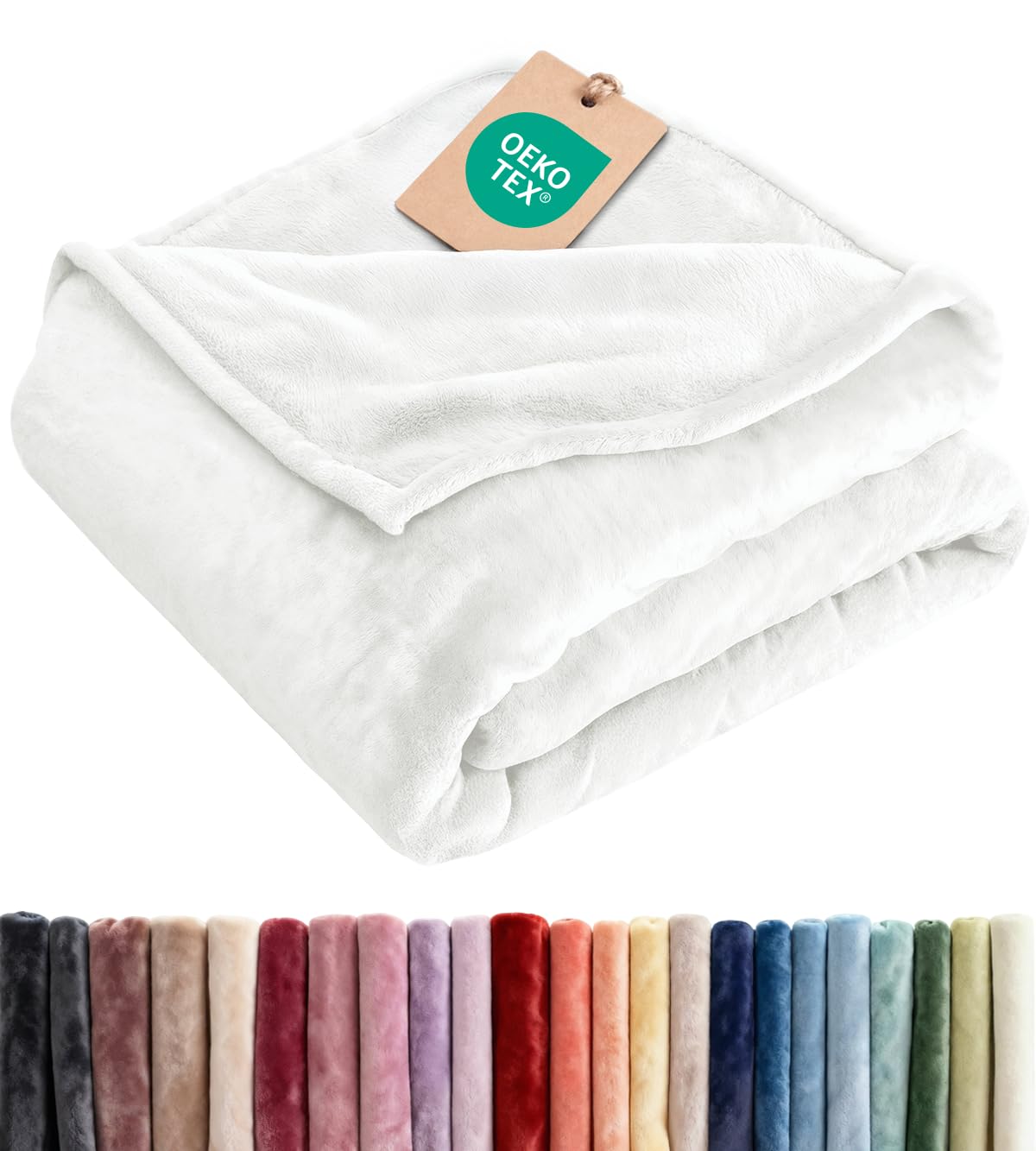 Ultra Soft Fleece Blanket Queen Size - Flannel Fleece Luxury Queen Blanket - Lightweight for Couch Bed Chair - Thick, Warm and Breathable - All Season Cozy Fuzzy, Anti-Static Microplush Bedding, Grey