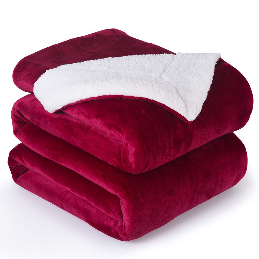 NANPIPER Sherpa Blanket Twin Thick Warm Blankets for Winter Bed Super Soft Fuzzy Flannel Fleece/Wool Like Reversible Velvet Plush Fabric(Light Grey Twin Size 60"x80")