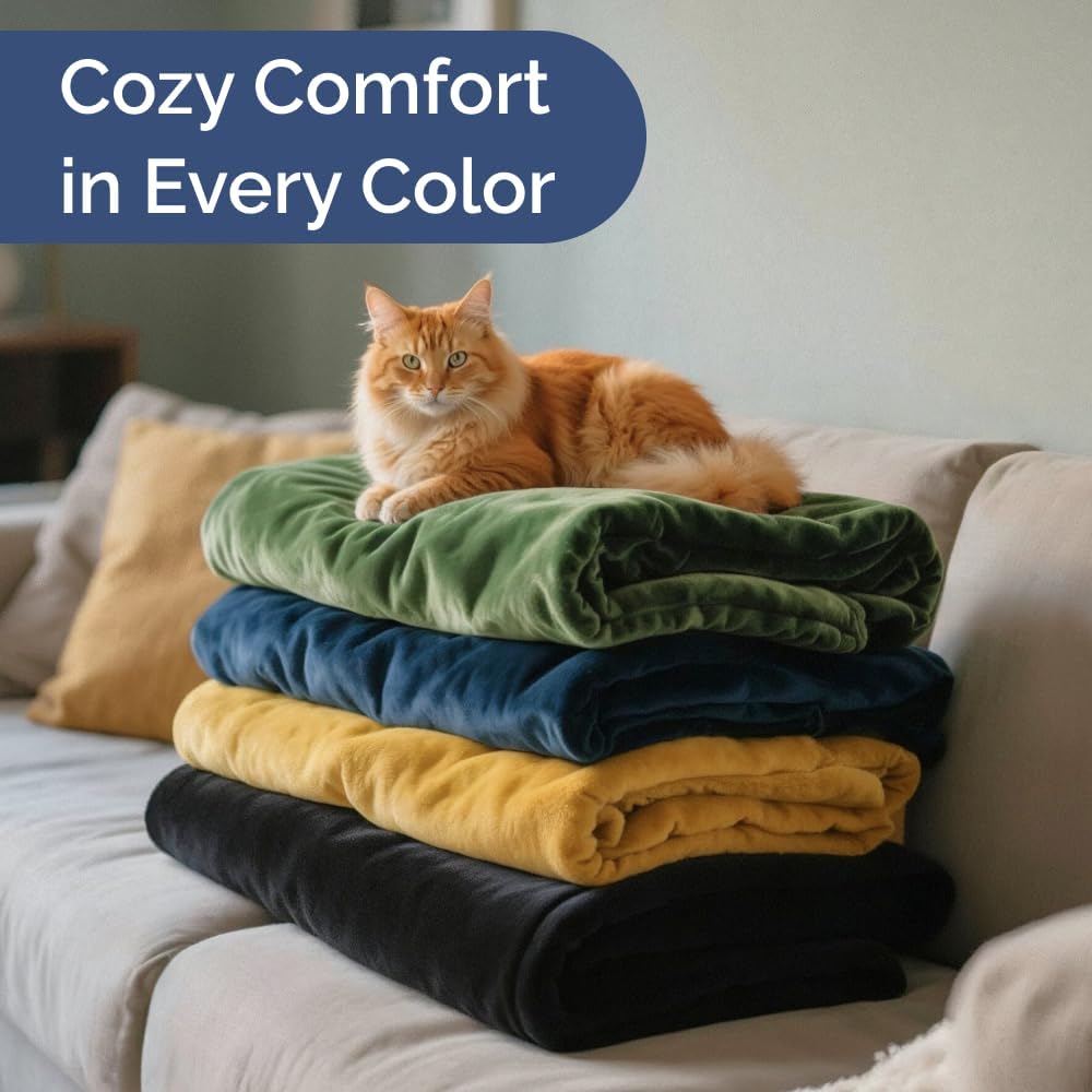 Ultra Soft Fleece Blanket Queen Size - Flannel Fleece Luxury Queen Blanket - Lightweight for Couch Bed Chair - Thick, Warm and Breathable - All Season Cozy Fuzzy, Anti-Static Microplush Bedding, Grey