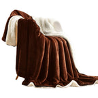 NANPIPER Sherpa Blanket Twin Thick Warm Blankets for Winter Bed Super Soft Fuzzy Flannel Fleece/Wool Like Reversible Velvet Plush Fabric(Light Grey Twin Size 60"x80")