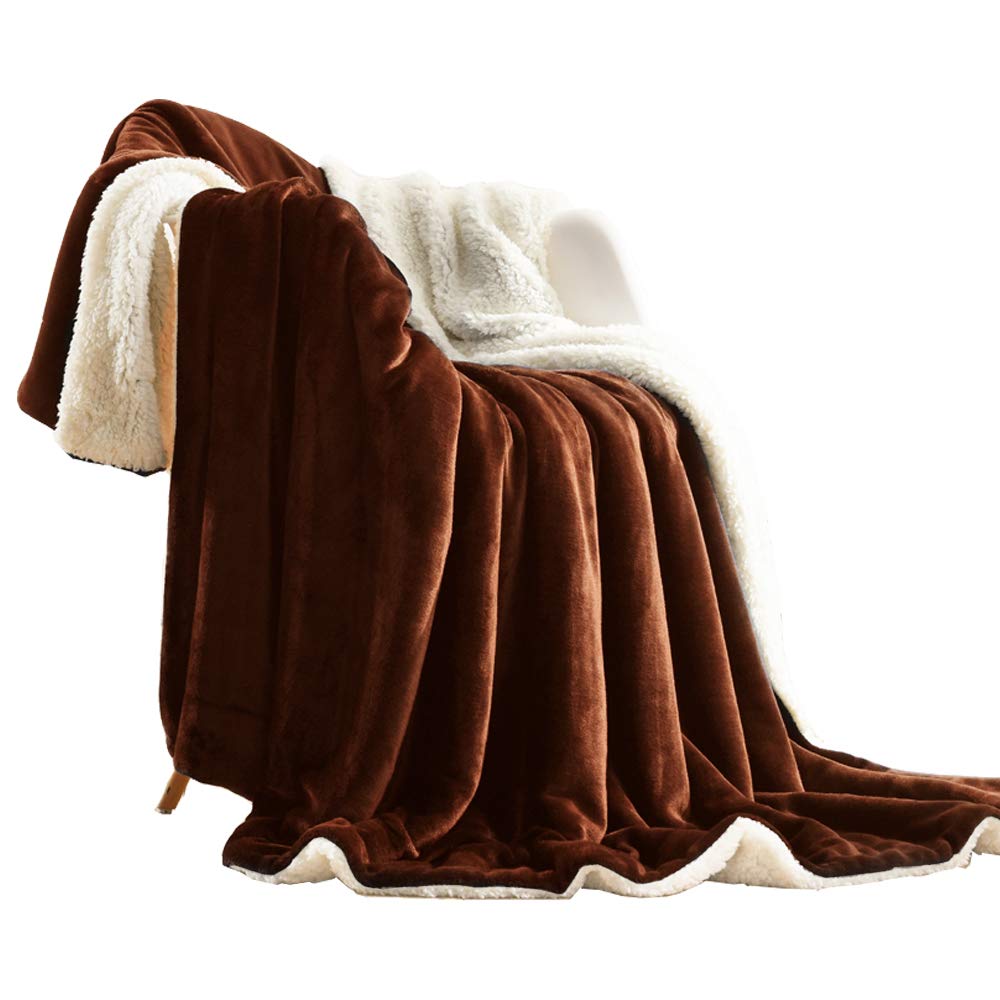 NANPIPER Sherpa Blanket Twin Thick Warm Blankets for Winter Bed Super Soft Fuzzy Flannel Fleece/Wool Like Reversible Velvet Plush Fabric(Light Grey Twin Size 60"x80")