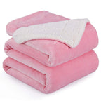 NANPIPER Sherpa Blanket Twin Thick Warm Blankets for Winter Bed Super Soft Fuzzy Flannel Fleece/Wool Like Reversible Velvet Plush Fabric(Light Grey Twin Size 60"x80")