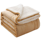 NANPIPER Sherpa Blanket Twin Thick Warm Blankets for Winter Bed Super Soft Fuzzy Flannel Fleece/Wool Like Reversible Velvet Plush Fabric(Light Grey Twin Size 60"x80")