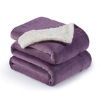 NANPIPER Sherpa Blanket Twin Thick Warm Blankets for Winter Bed Super Soft Fuzzy Flannel Fleece/Wool Like Reversible Velvet Plush Fabric(Light Grey Twin Size 60"x80")