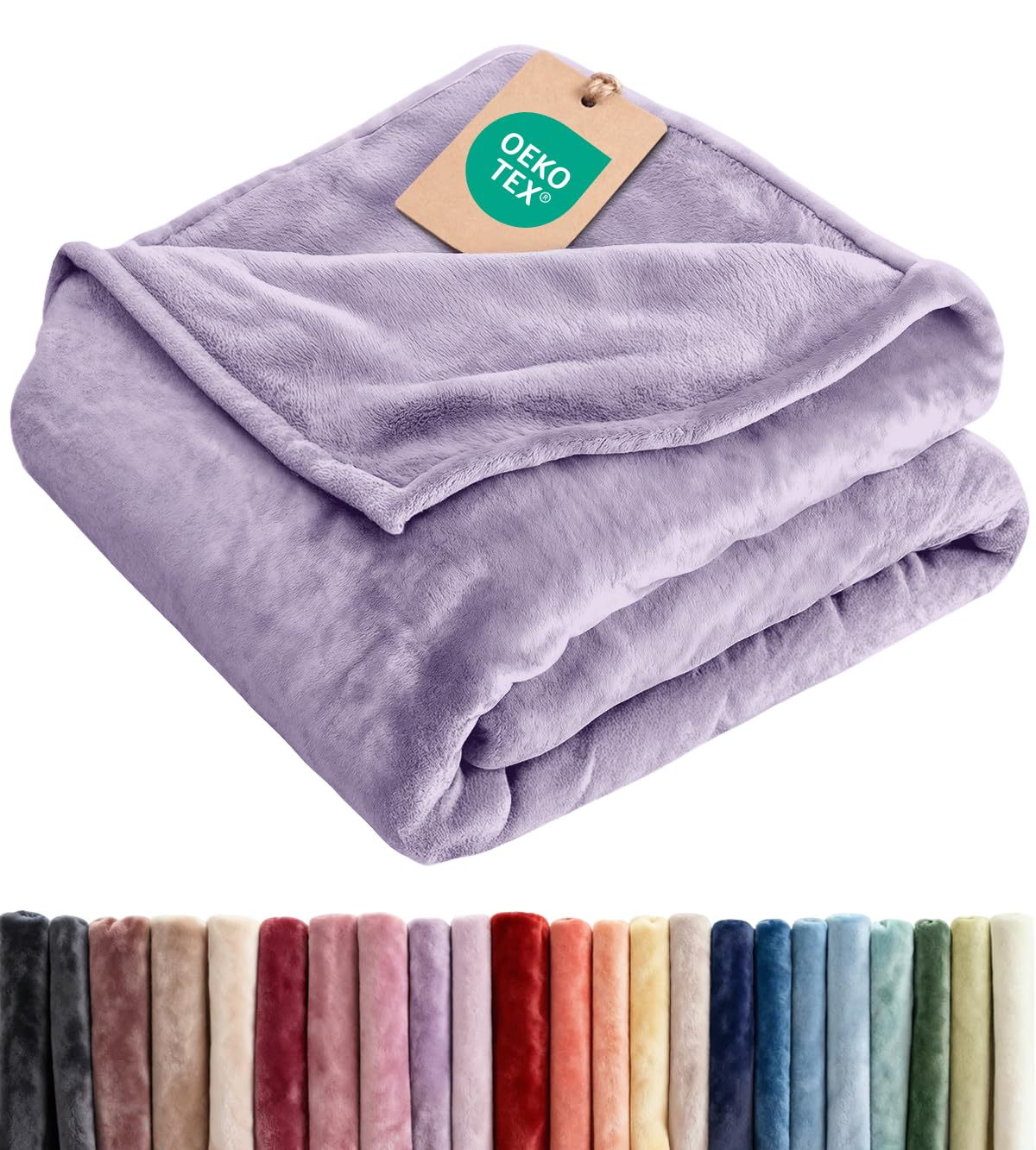 Ultra Soft Fleece Blanket Queen Size - Flannel Fleece Luxury Queen Blanket - Lightweight for Couch Bed Chair - Thick, Warm and Breathable - All Season Cozy Fuzzy, Anti-Static Microplush Bedding, Grey