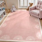 Hedlive Boho 8x10 Area Rugs, Sun Print Soft Washable Rugs 8x10 Rug for Living Room Nursery, Ultra-Thin Non-Slip Kids Rug Large Carpet for Playroom Bedroom Classroom(8x10ft,Gold/Multi)