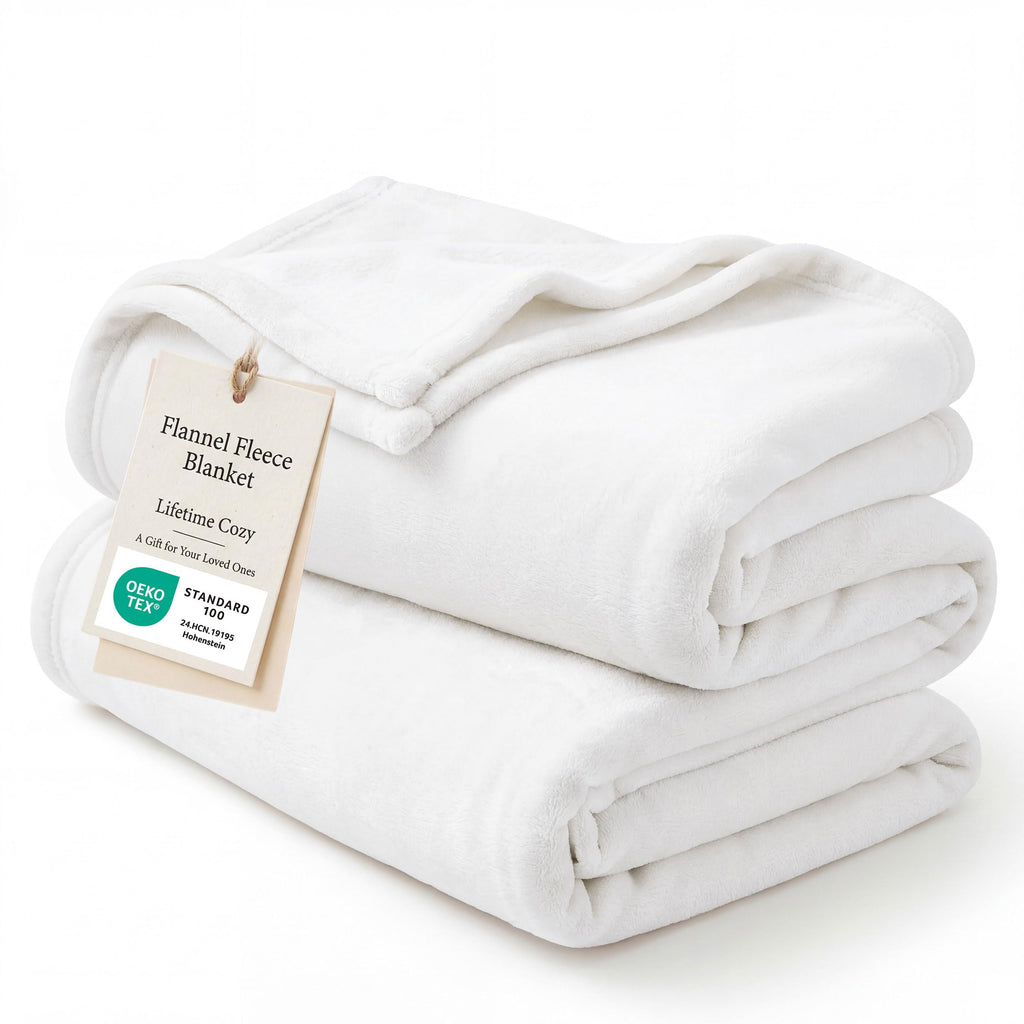Bedsure GentleSoft Fleece Blanket Twin Size Cream - 300GSM Lightweight Plush Fuzzy Cozy Soft Warm Blanket for Bed, Sofa, Couch, Travel, Camping, 60x80 inches