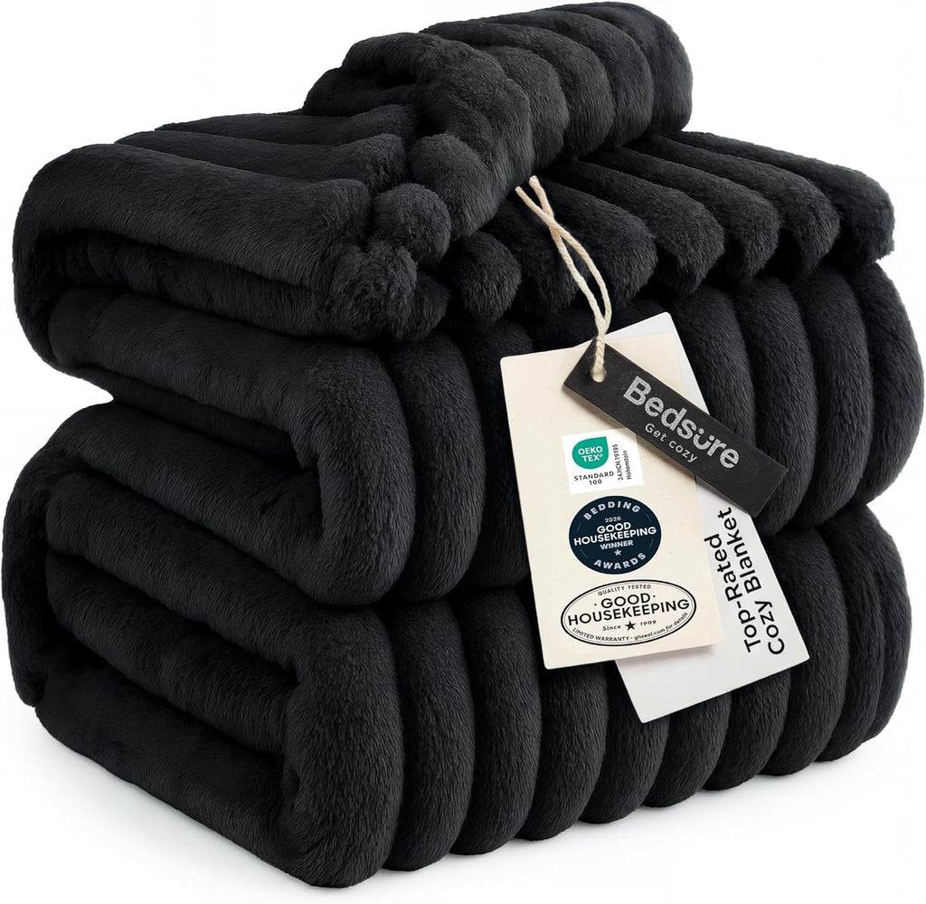 Bedsure GentleSoft Fleece Bed Blankets Full Size - Cozy Soft Blankets for Women, Cute Small Throws for Girls, Beige, 84x90 Inches