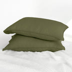 Striped Linen Pillow Cases Set of 2,20"x30" Standard/Queen Size,100% French Natural Flax Soft Linen Pillowcases,Natural Stripe
