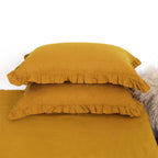 Striped Linen Pillow Cases Set of 2,20"x30" Standard/Queen Size,100% French Natural Flax Soft Linen Pillowcases,Natural Stripe