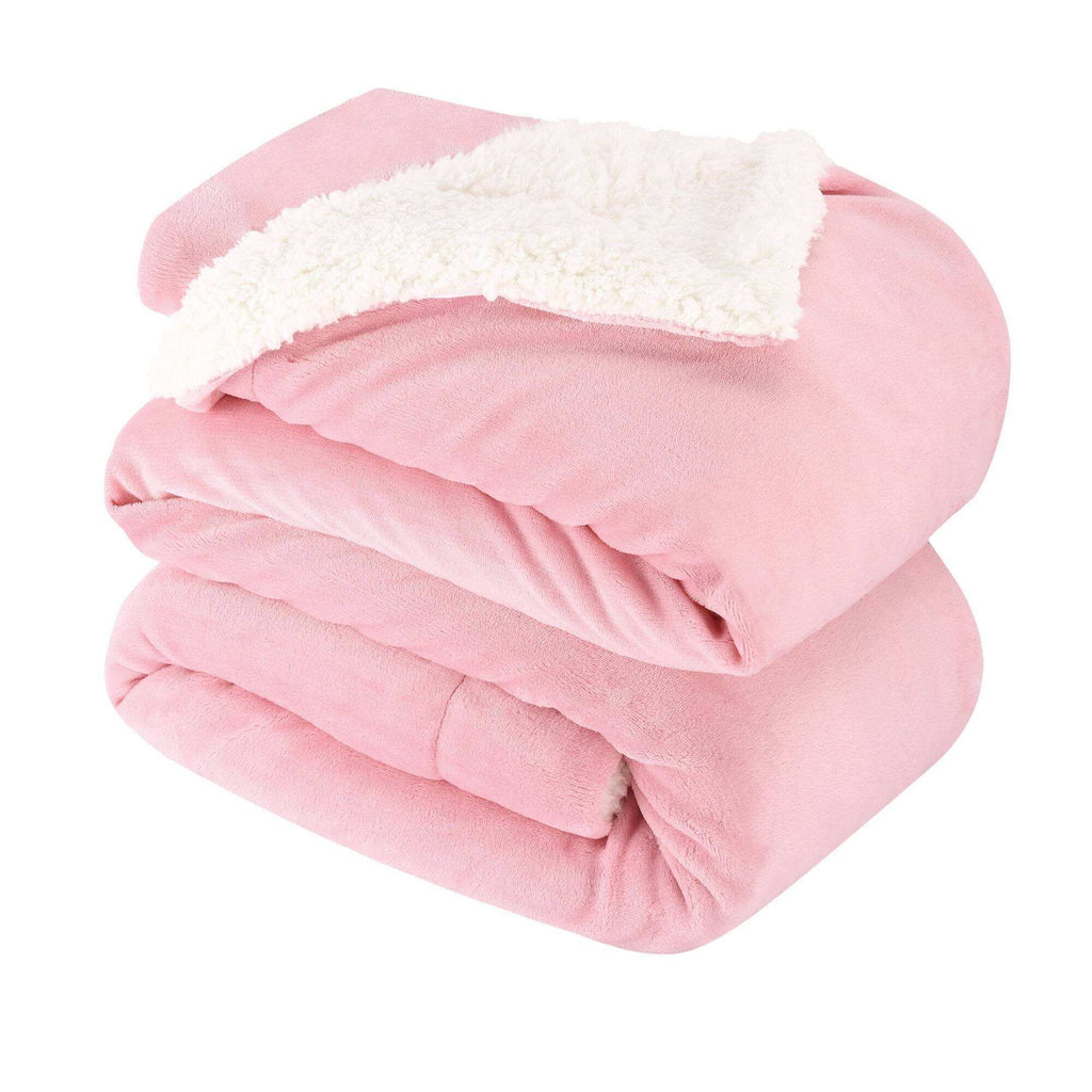 NANPIPER Sherpa Blanket Twin Thick Warm Blankets for Winter Bed Super Soft Fuzzy Flannel Fleece/Wool Like Reversible Velvet Plush Fabric(Light Grey Twin Size 60"x80")