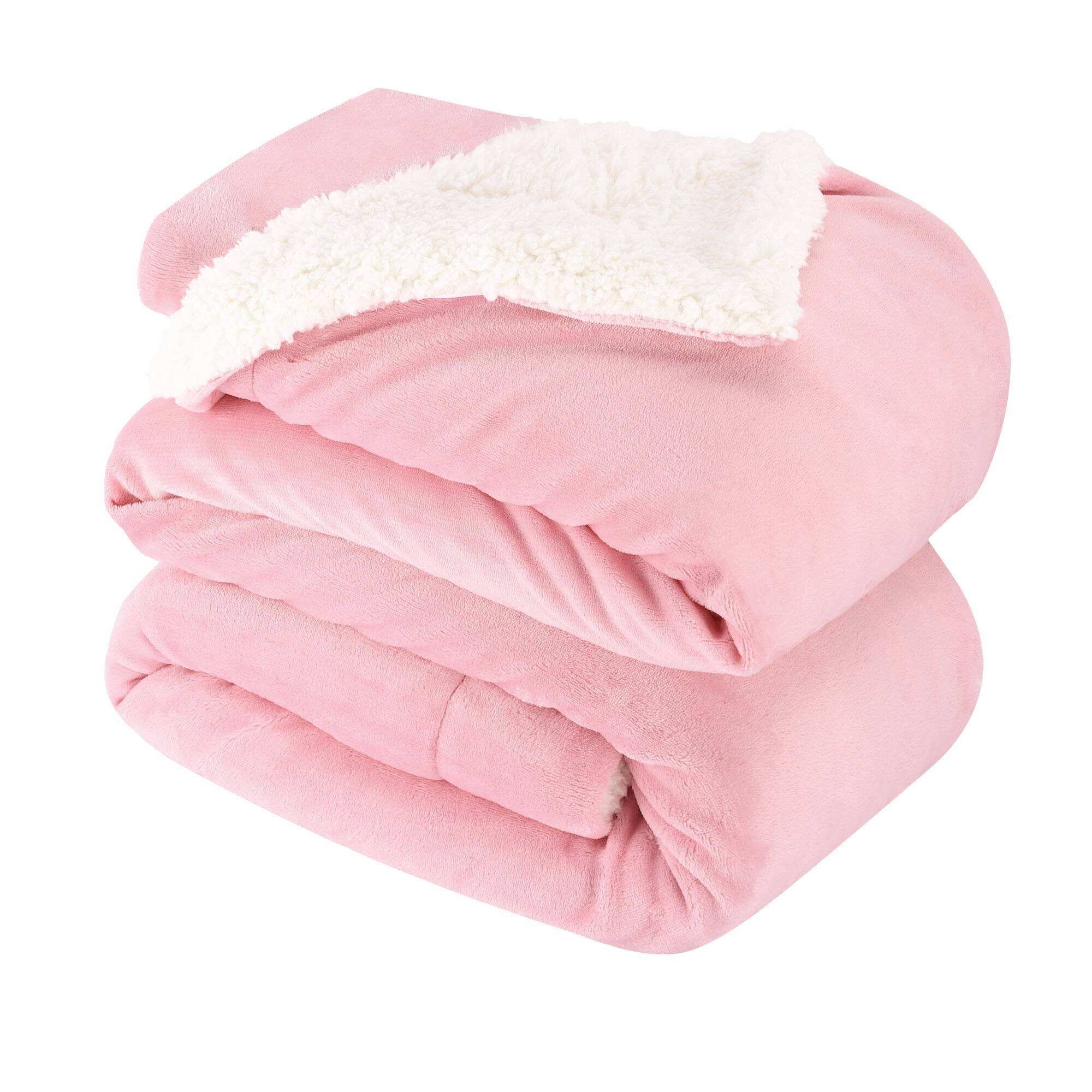 NANPIPER Sherpa Blanket Twin Thick Warm Blankets for Winter Bed Super Soft Fuzzy Flannel Fleece/Wool Like Reversible Velvet Plush Fabric(Light Grey Twin Size 60"x80")