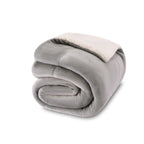 NANPIPER Sherpa Blanket Twin Thick Warm Blankets for Winter Bed Super Soft Fuzzy Flannel Fleece/Wool Like Reversible Velvet Plush Fabric(Light Grey Twin Size 60"x80")