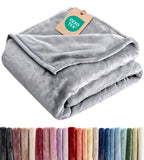 Ultra Soft Fleece Blanket Queen Size - Flannel Fleece Luxury Queen Blanket - Lightweight for Couch Bed Chair - Thick, Warm and Breathable - All Season Cozy Fuzzy, Anti-Static Microplush Bedding, Grey