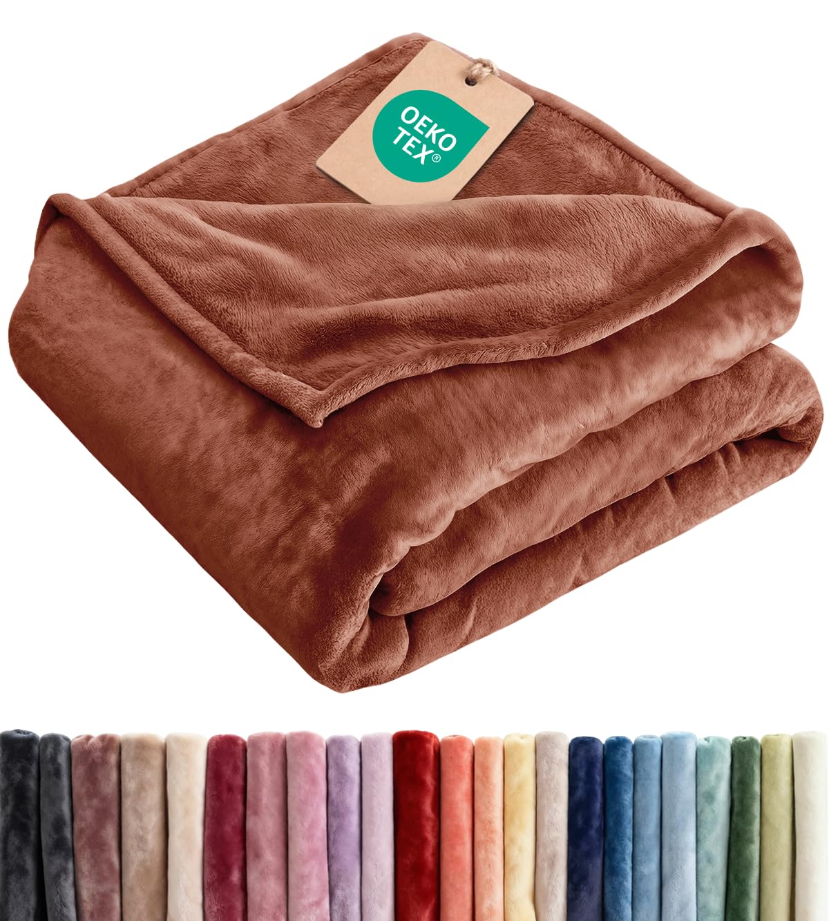Ultra Soft Fleece Blanket Queen Size - Flannel Fleece Luxury Queen Blanket - Lightweight for Couch Bed Chair - Thick, Warm and Breathable - All Season Cozy Fuzzy, Anti-Static Microplush Bedding, Grey