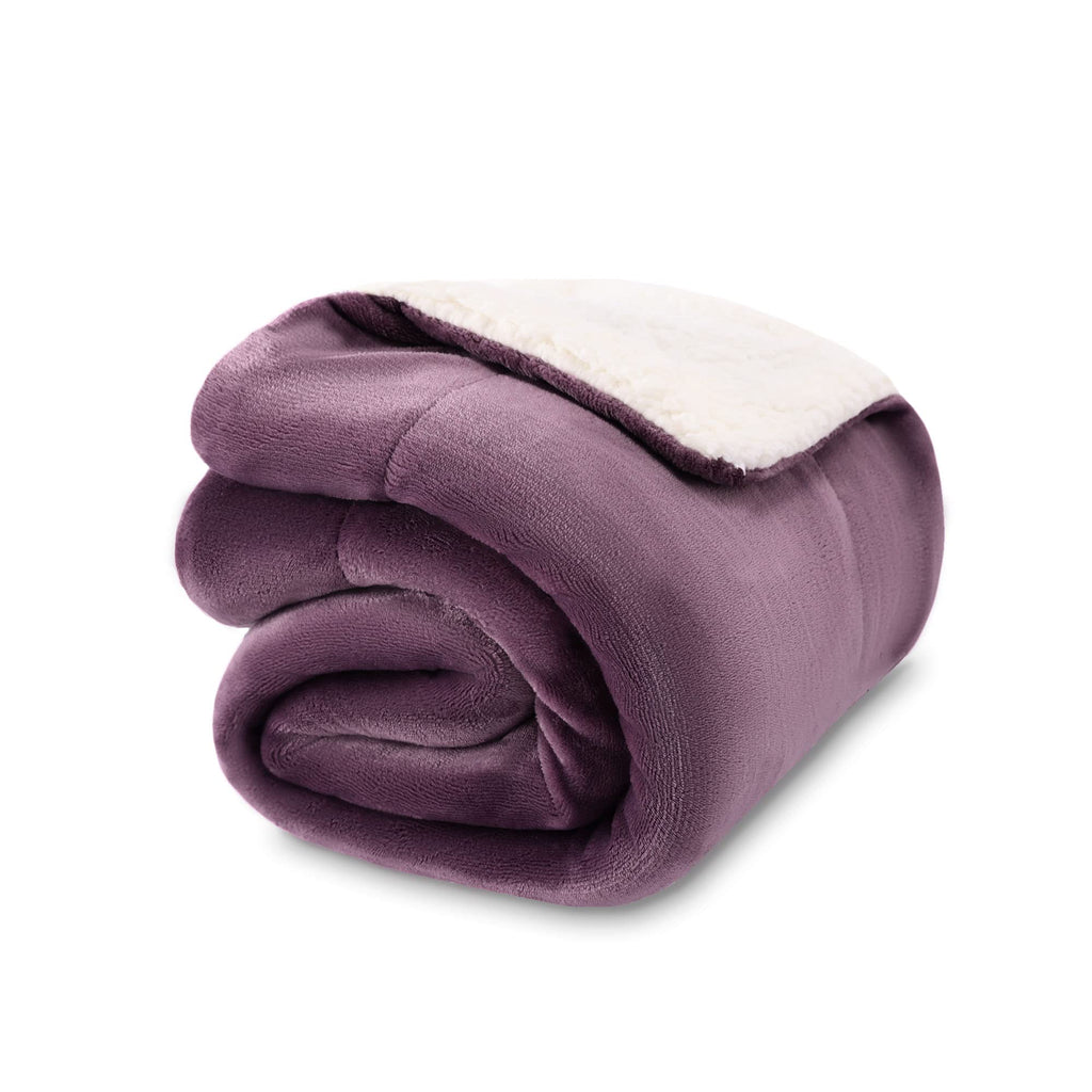NANPIPER Sherpa Blanket Twin Thick Warm Blankets for Winter Bed Super Soft Fuzzy Flannel Fleece/Wool Like Reversible Velvet Plush Fabric(Light Grey Twin Size 60"x80")