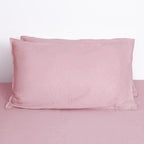 Striped Linen Pillow Cases Set of 2,20"x30" Standard/Queen Size,100% French Natural Flax Soft Linen Pillowcases,Natural Stripe