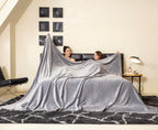 COOVA Oversized King Fleece Blanket 120x120 inches, Soft Cozy Warm Giant Extra Large 10'x10' Blanket for Bed, Sofa, Couch,Travel, Camping, California Huge Flannel Big Throw Blanket, Dark Grey