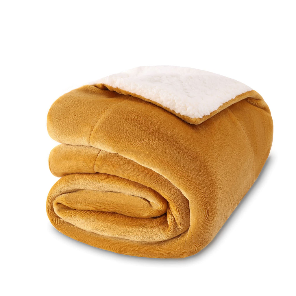NANPIPER Sherpa Blanket Twin Thick Warm Blankets for Winter Bed Super Soft Fuzzy Flannel Fleece/Wool Like Reversible Velvet Plush Fabric(Light Grey Twin Size 60"x80")