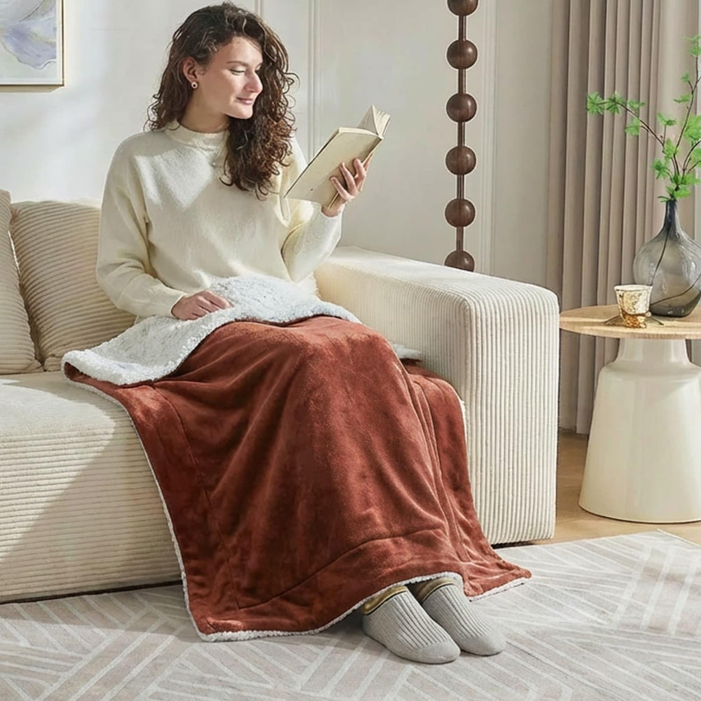 NANPIPER Sherpa Blanket Twin Thick Warm Blankets for Winter Bed Super Soft Fuzzy Flannel Fleece/Wool Like Reversible Velvet Plush Fabric(Light Grey Twin Size 60"x80")