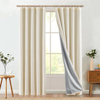 jinchan Taupe Printed Curtains Modern Jacquard Curtains with Herringbone Geometric Zigzag Pattern Room Darkening Drapes for Living Room Bedroom Grommet Top Window Treatments 63 Inch Length 2 Panels