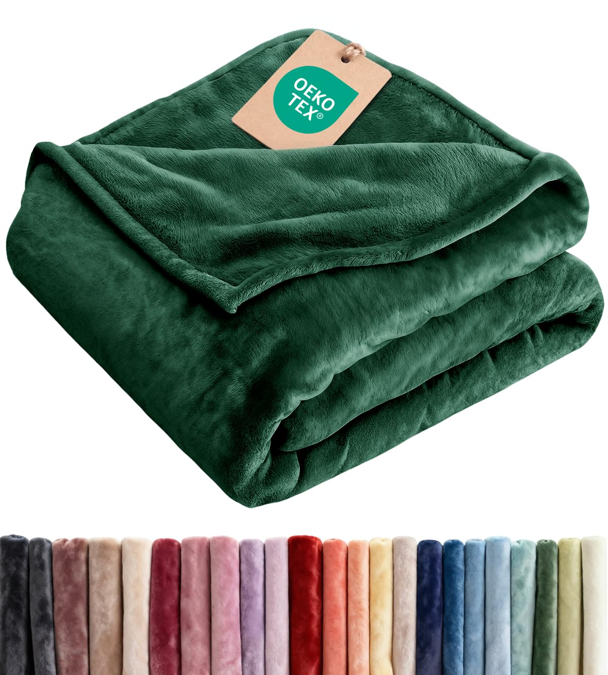 Ultra Soft Fleece Blanket Queen Size - Flannel Fleece Luxury Queen Blanket - Lightweight for Couch Bed Chair - Thick, Warm and Breathable - All Season Cozy Fuzzy, Anti-Static Microplush Bedding, Grey