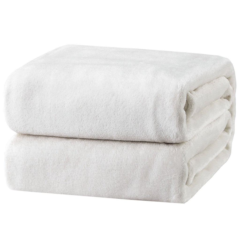 Bedsure GentleSoft Fleece Blanket Twin Size Cream - 300GSM Lightweight Plush Fuzzy Cozy Soft Warm Blanket for Bed, Sofa, Couch, Travel, Camping, 60x80 inches