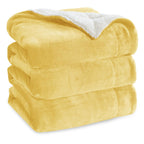 Bedsure GentleSoft Sherpa Fleece Queen Blankets for Bed, Non-Heated, Thick and Warm Throw for Women and Men, Soft Fuzzy Plush Queen Blanket for Winter, Grey, 90x90 Inches