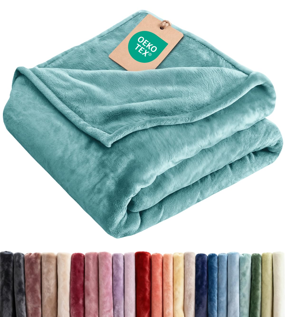 Ultra Soft Fleece Blanket Queen Size - Flannel Fleece Luxury Queen Blanket - Lightweight for Couch Bed Chair - Thick, Warm and Breathable - All Season Cozy Fuzzy, Anti-Static Microplush Bedding, Grey