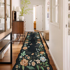 Lahome Floral Living Room Rugs, Area Rugs 5x7 Rug for Bedroom Ultra-Thin Soft Rug, Non-Slip Washable Rugs Stain Resistant Boho Rug Flore Throw Rug for ‎Dining Room Office (5x7ft,Green)