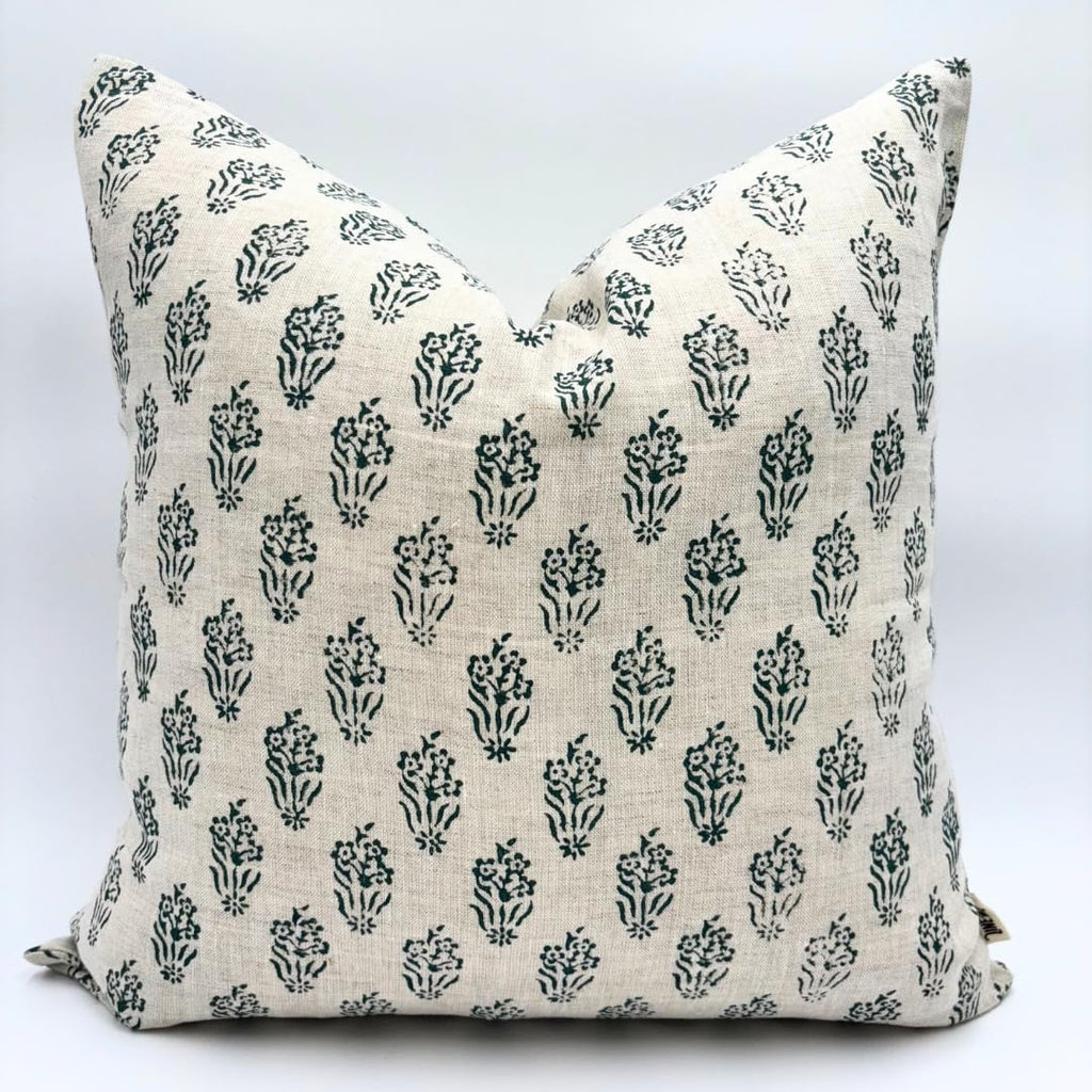 Linen Throw Pillow Covers Stripe Pillow Cover 18x18 inch Spring Decorative Pillow Covers for Living Room, Bedroom