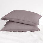 Striped Linen Pillow Cases Set of 2,20"x30" Standard/Queen Size,100% French Natural Flax Soft Linen Pillowcases,Natural Stripe