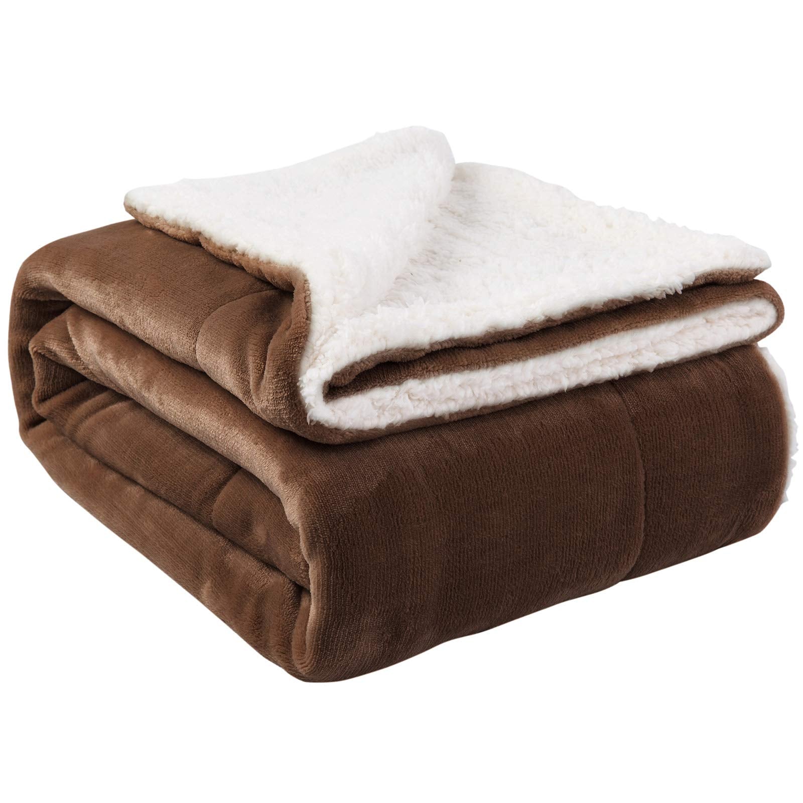 NANPIPER Sherpa Blanket Twin Thick Warm Blankets for Winter Bed Super Soft Fuzzy Flannel Fleece/Wool Like Reversible Velvet Plush Fabric(Light Grey Twin Size 60"x80")