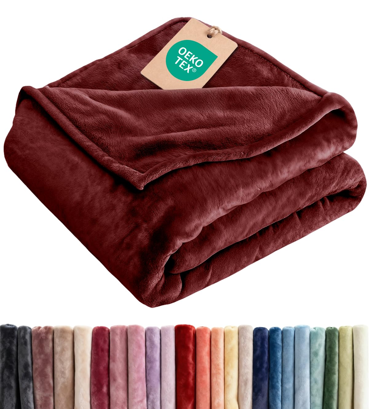 Ultra Soft Fleece Blanket Queen Size - Flannel Fleece Luxury Queen Blanket - Lightweight for Couch Bed Chair - Thick, Warm and Breathable - All Season Cozy Fuzzy, Anti-Static Microplush Bedding, Grey