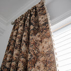 vctops Vintage Floral Oil Painting Curtains with Tassels Set of 2 Panels Rod Pocket Thermal Insulated Room Darkening Window Curtains/Drapes for Bedroom Living Room (Coffee,59"x94")