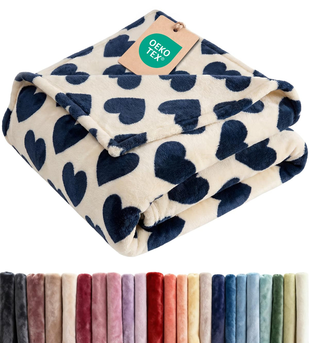 Ultra Soft Fleece Blanket Queen Size - Flannel Fleece Luxury Queen Blanket - Lightweight for Couch Bed Chair - Thick, Warm and Breathable - All Season Cozy Fuzzy, Anti-Static Microplush Bedding, Grey