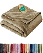 Ultra Soft Fleece Blanket Queen Size - Flannel Fleece Luxury Queen Blanket - Lightweight for Couch Bed Chair - Thick, Warm and Breathable - All Season Cozy Fuzzy, Anti-Static Microplush Bedding, Grey