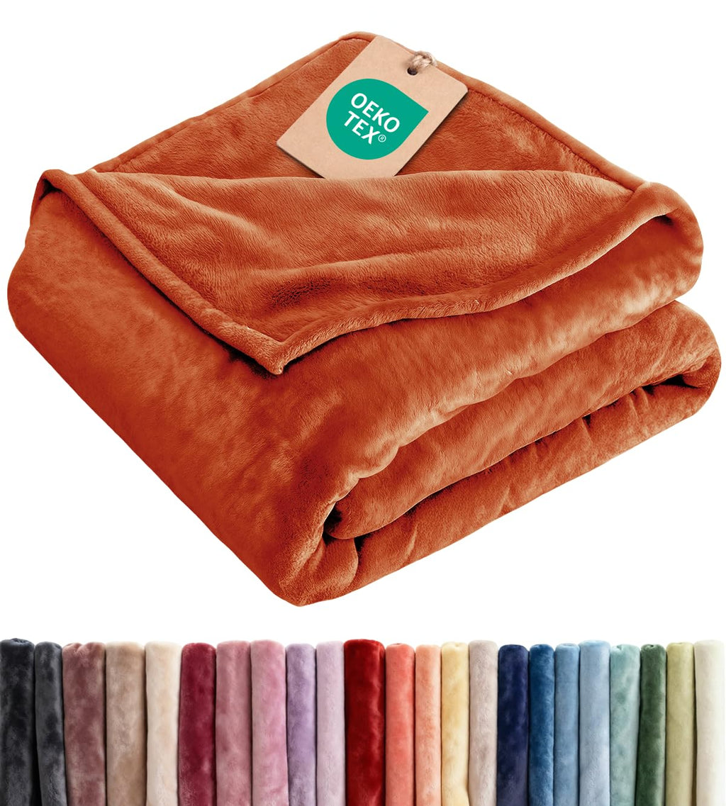Ultra Soft Fleece Blanket Queen Size - Flannel Fleece Luxury Queen Blanket - Lightweight for Couch Bed Chair - Thick, Warm and Breathable - All Season Cozy Fuzzy, Anti-Static Microplush Bedding, Grey