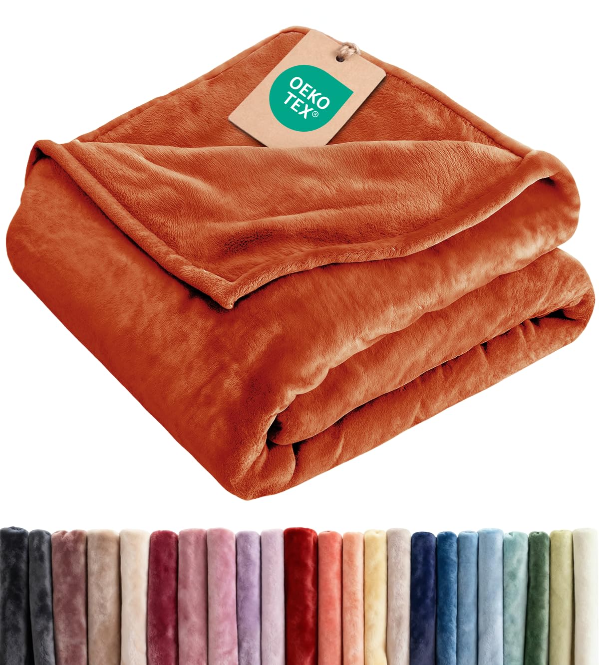 Ultra Soft Fleece Blanket Queen Size - Flannel Fleece Luxury Queen Blanket - Lightweight for Couch Bed Chair - Thick, Warm and Breathable - All Season Cozy Fuzzy, Anti-Static Microplush Bedding, Grey