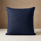 20×20 Inch Natural White Stripe 100% Linen Throw Pillow Cover with Invisible Zipper for Sofa Bed