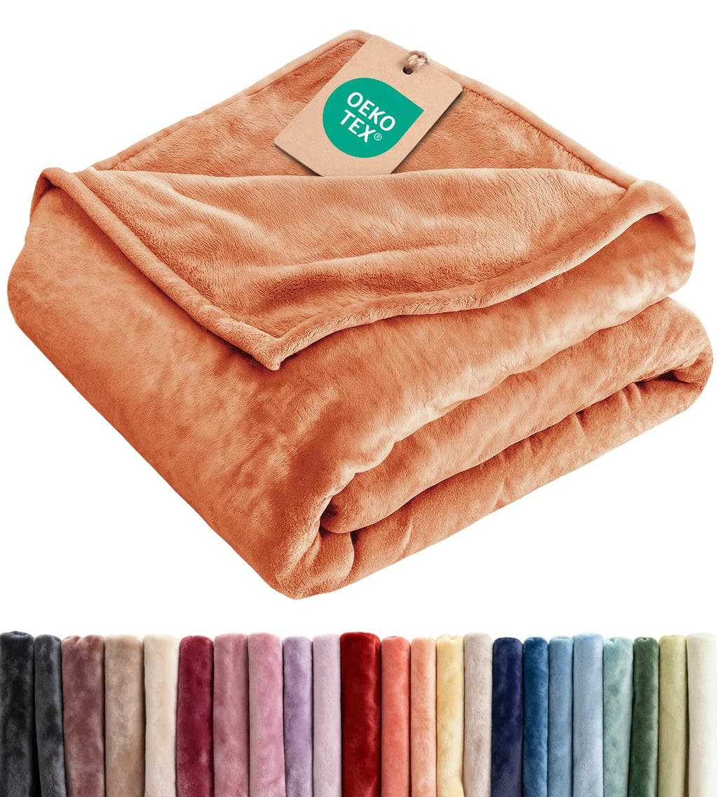 Ultra Soft Fleece Blanket Queen Size - Flannel Fleece Luxury Queen Blanket - Lightweight for Couch Bed Chair - Thick, Warm and Breathable - All Season Cozy Fuzzy, Anti-Static Microplush Bedding, Grey