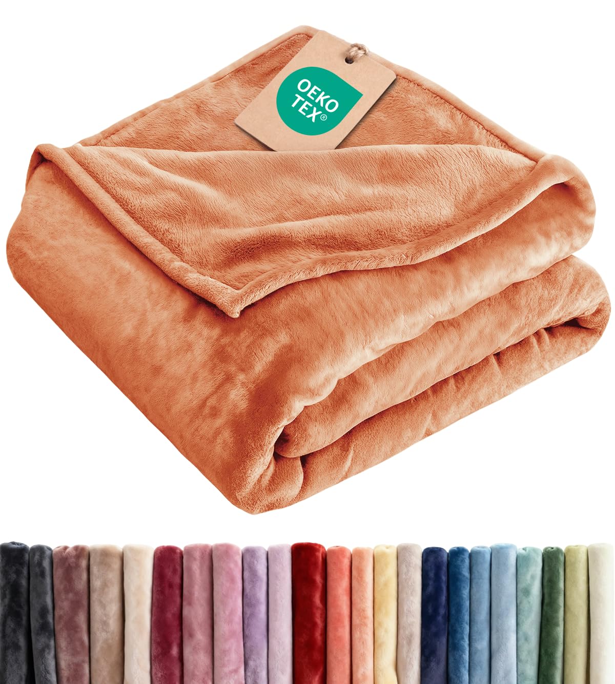 Ultra Soft Fleece Blanket Queen Size - Flannel Fleece Luxury Queen Blanket - Lightweight for Couch Bed Chair - Thick, Warm and Breathable - All Season Cozy Fuzzy, Anti-Static Microplush Bedding, Grey