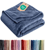 Ultra Soft Fleece Blanket Queen Size - Flannel Fleece Luxury Queen Blanket - Lightweight for Couch Bed Chair - Thick, Warm and Breathable - All Season Cozy Fuzzy, Anti-Static Microplush Bedding, Grey