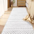 Area Rug Living Room Rugs 8x10 - Large Soft Boho Geometric Rug, Non-Slip Foldable Washable Rugs Non Shedding Morden Indoor Floor Carpet for Living Room Bedroom Office Dining Room(Brown Green,8'x10')
