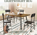 Area Rug Living Room Rugs 8x10 - Large Soft Boho Geometric Rug, Non-Slip Foldable Washable Rugs Non Shedding Morden Indoor Floor Carpet for Living Room Bedroom Office Dining Room(Brown Green,8'x10')
